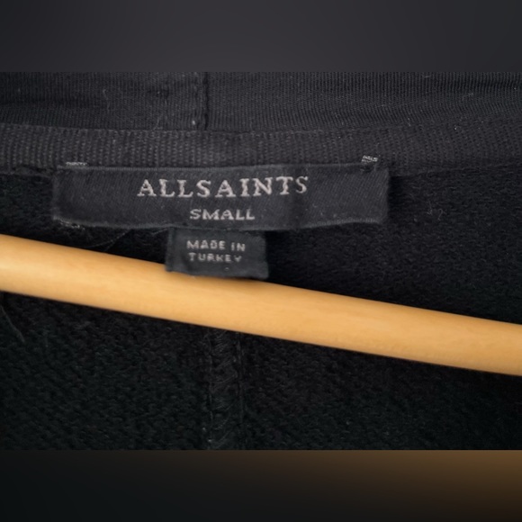 ALL SAINTS Navarre Oversized Jacket Sweatshirt Black - Picture 9 of 16